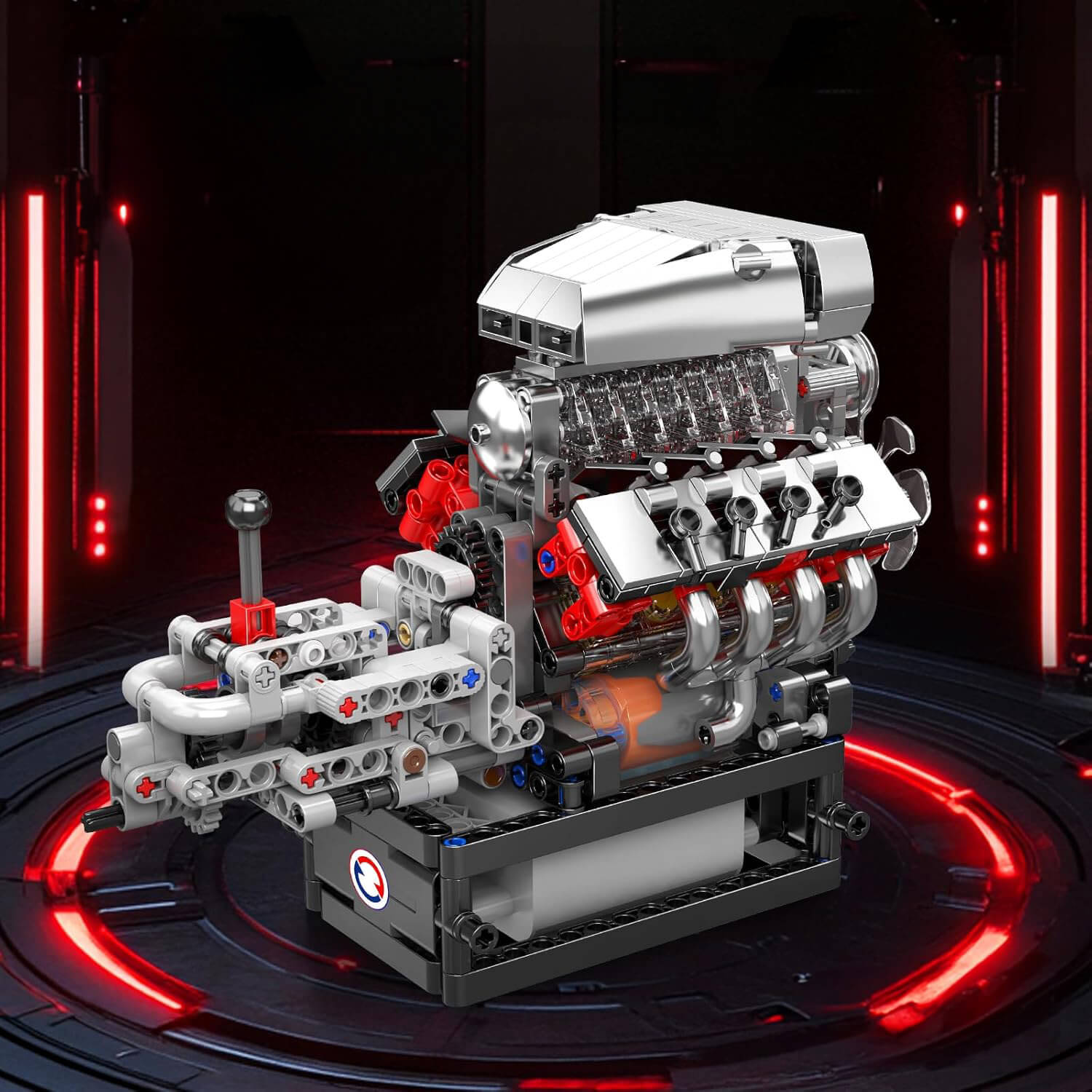 Iconic V8 Supercharged Engine - Building Blocks Set | Power Brickz
