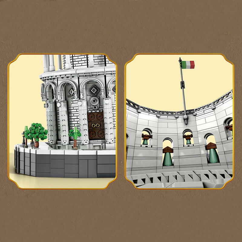Monumental Tower of Pisa - Ultimate Edition - Building Blocks Set | Power Brickz