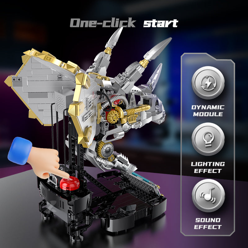 Cyber Triceratops Head | 928pcs — view 6 | Power Brickz