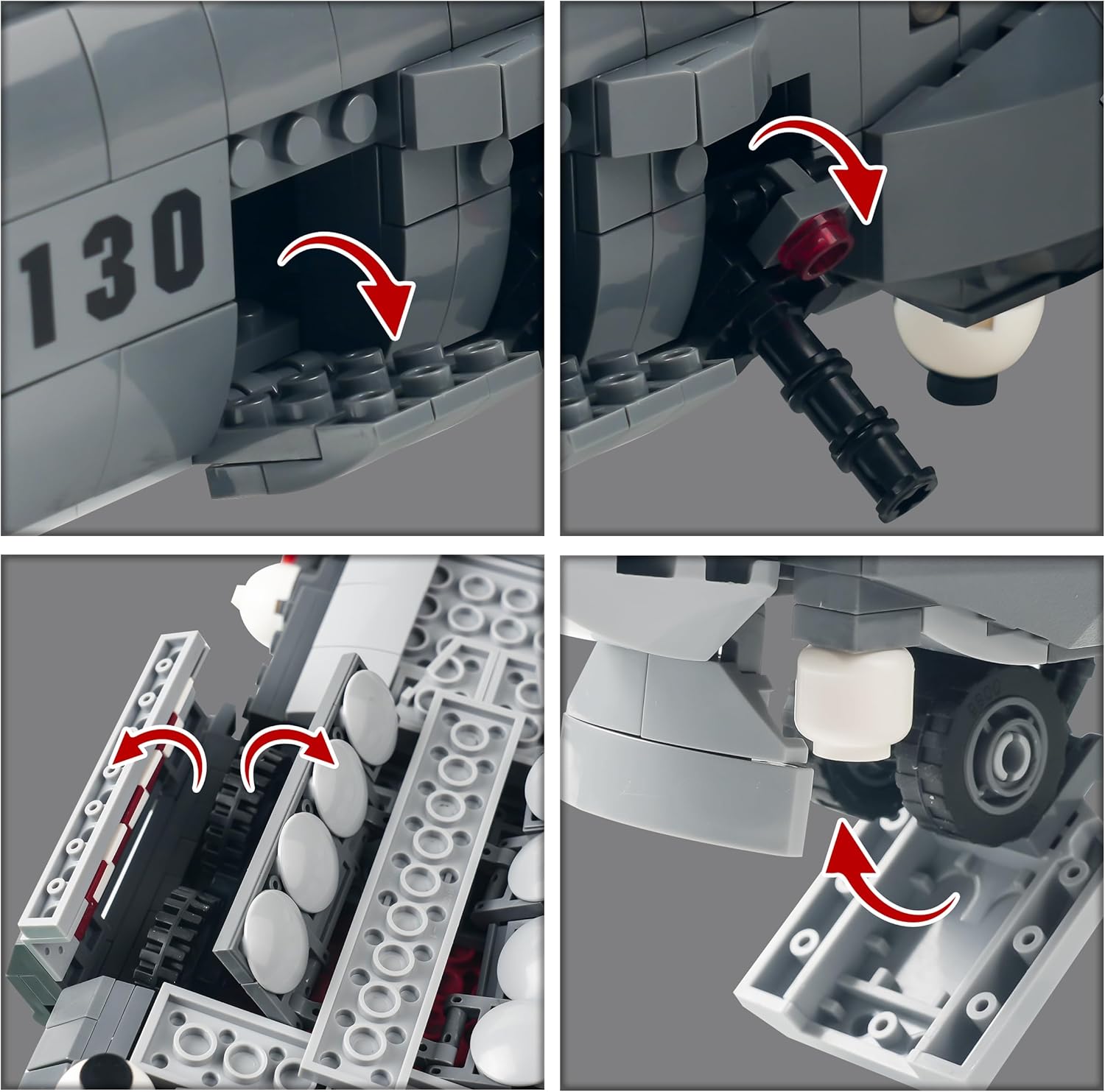 AC-130 Hercules Gunship Aircraft | 1713 Pcs 1:40 | Power Brickz