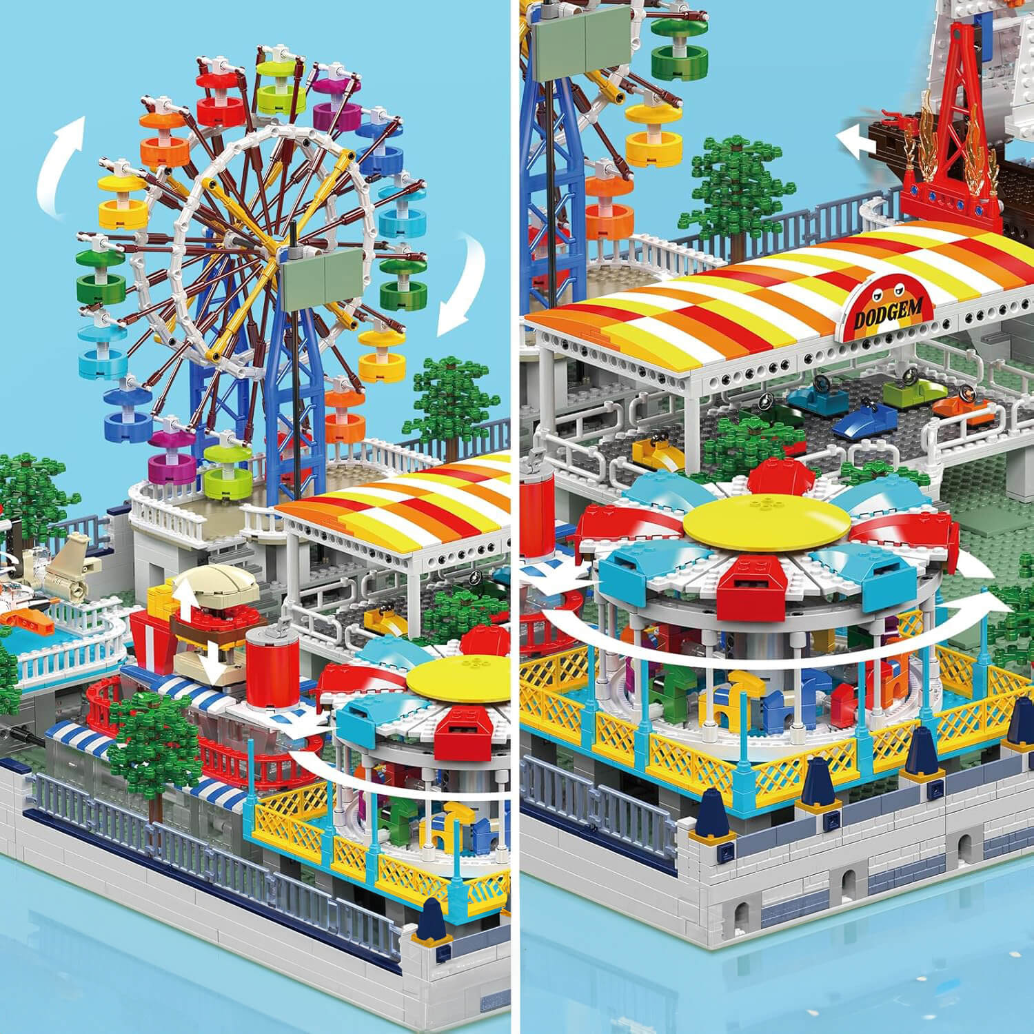 Motorized Amusement Park - Ultimate Edition - Building Blocks Set | Power Brickz