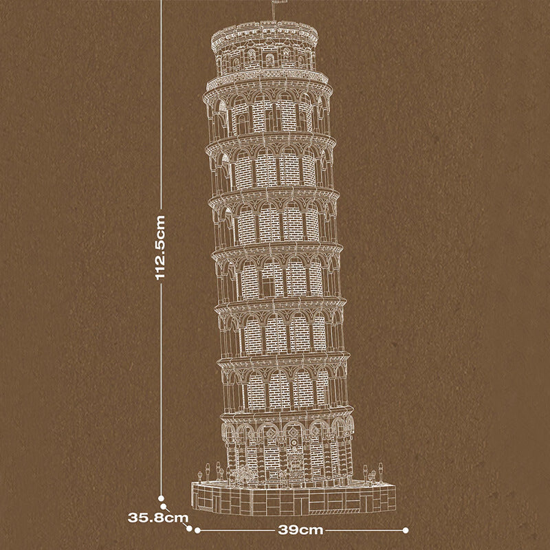 Monumental Tower of Pisa - Ultimate Edition - Building Blocks Set | Power Brickz