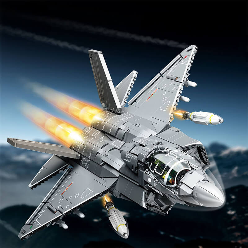 J-Supersonic Fighter Jet - Building Blocks Set | Power Brickz
