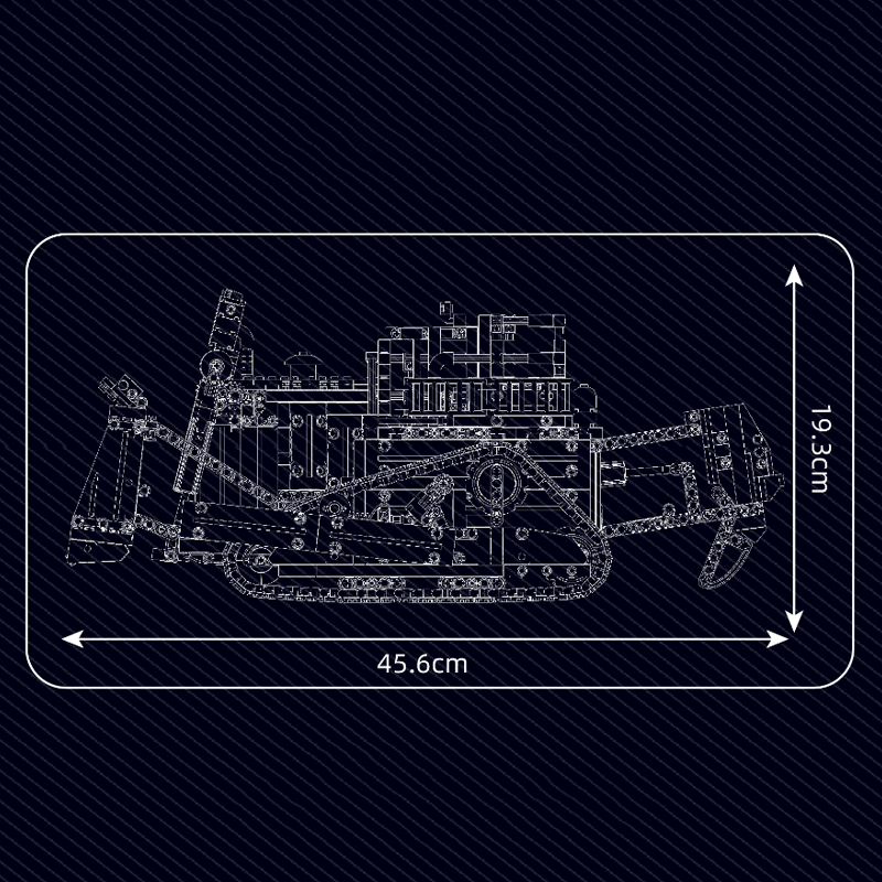 Construction Bulldozer Remote Control - Building Blocks Set | Power Brickz