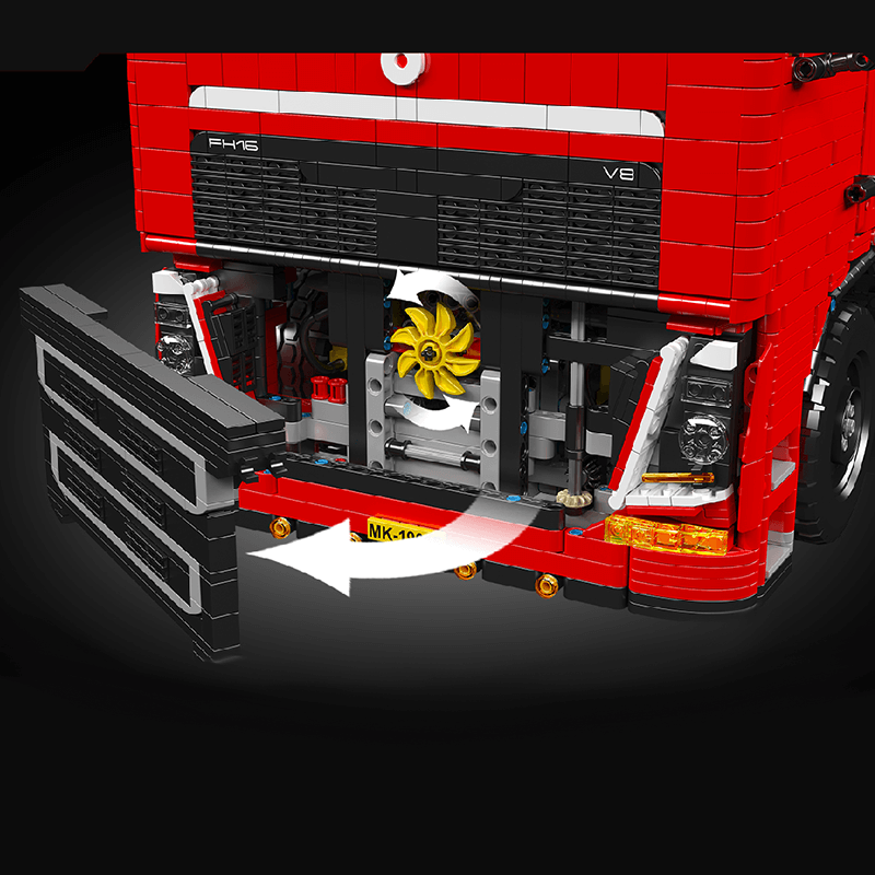 EU Truck With Trailer Remote Control - Building Blocks Set | Power Brickz