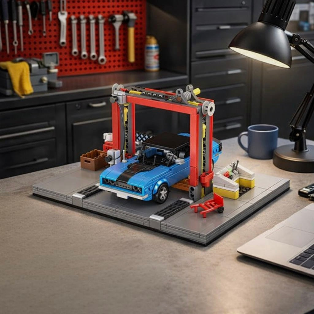 70s American Auto Repair Shop – Mould King 24086 – Power Brickz