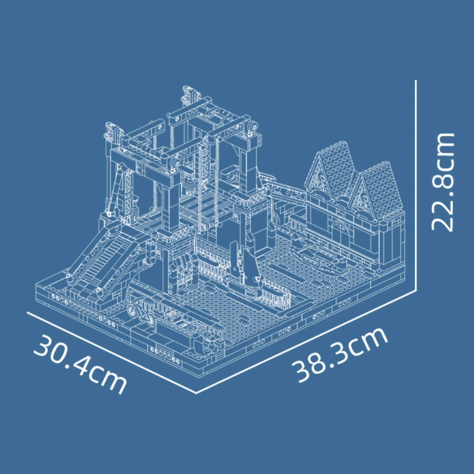 Motorized Nordic Drawbridge - Building Blocks Set | Power Brickz
