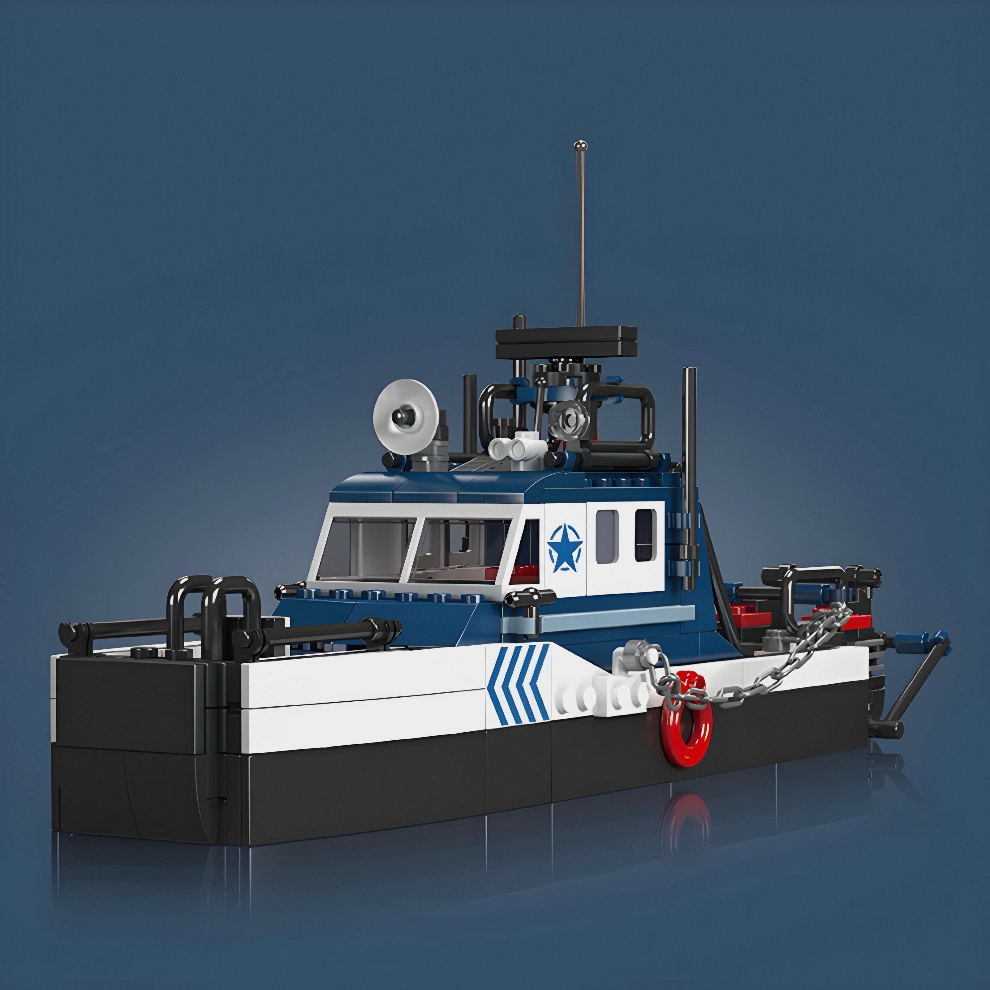 Police Boat | 416pcs — view 2 | Power Brickz
