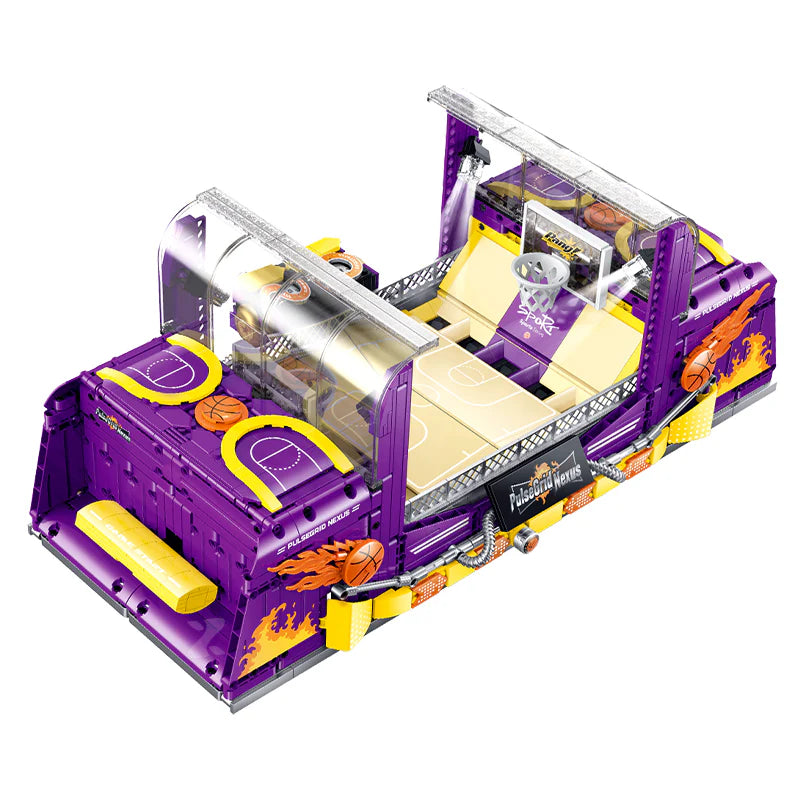 Basketball Interactive Court – brick-built display model made from building blocks