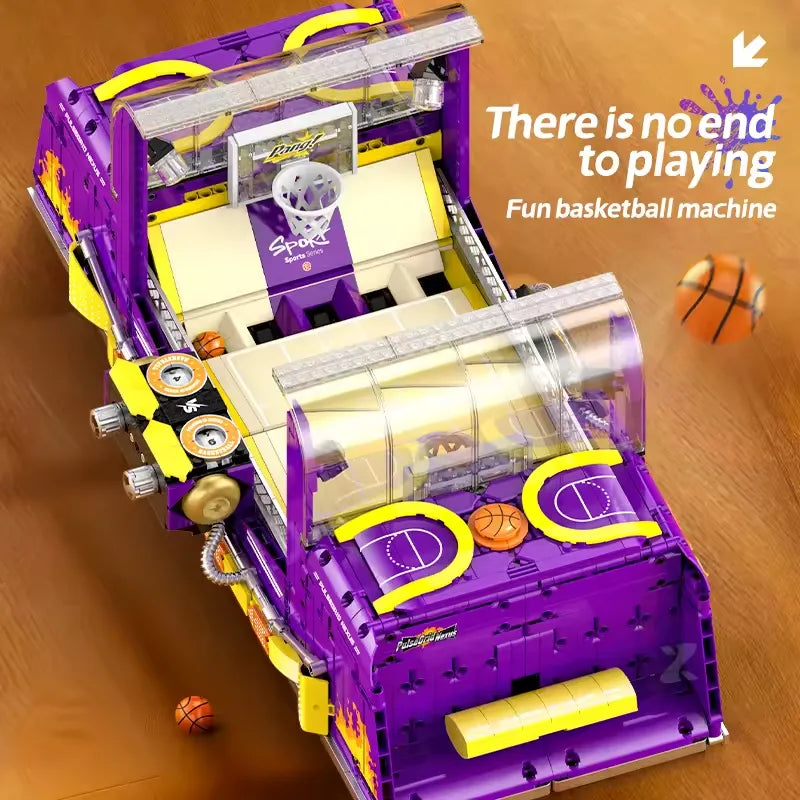 Basketball Interactive Court – brick-built display model made from building blocks