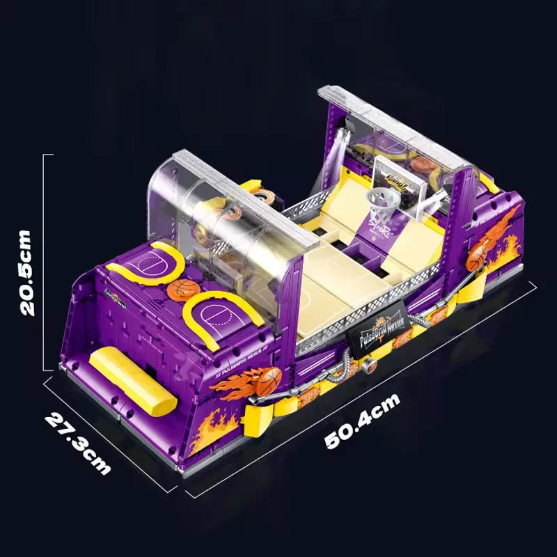 Basketball Interactive Court – brick-built display model made from building blocks