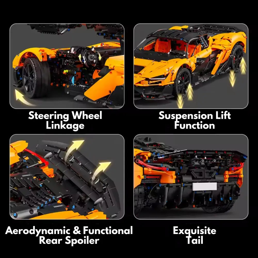 British Hypercar W1 – brick-built display model made from building blocks