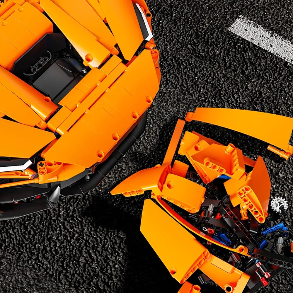 British Hypercar W1 – brick-built display model made from building blocks