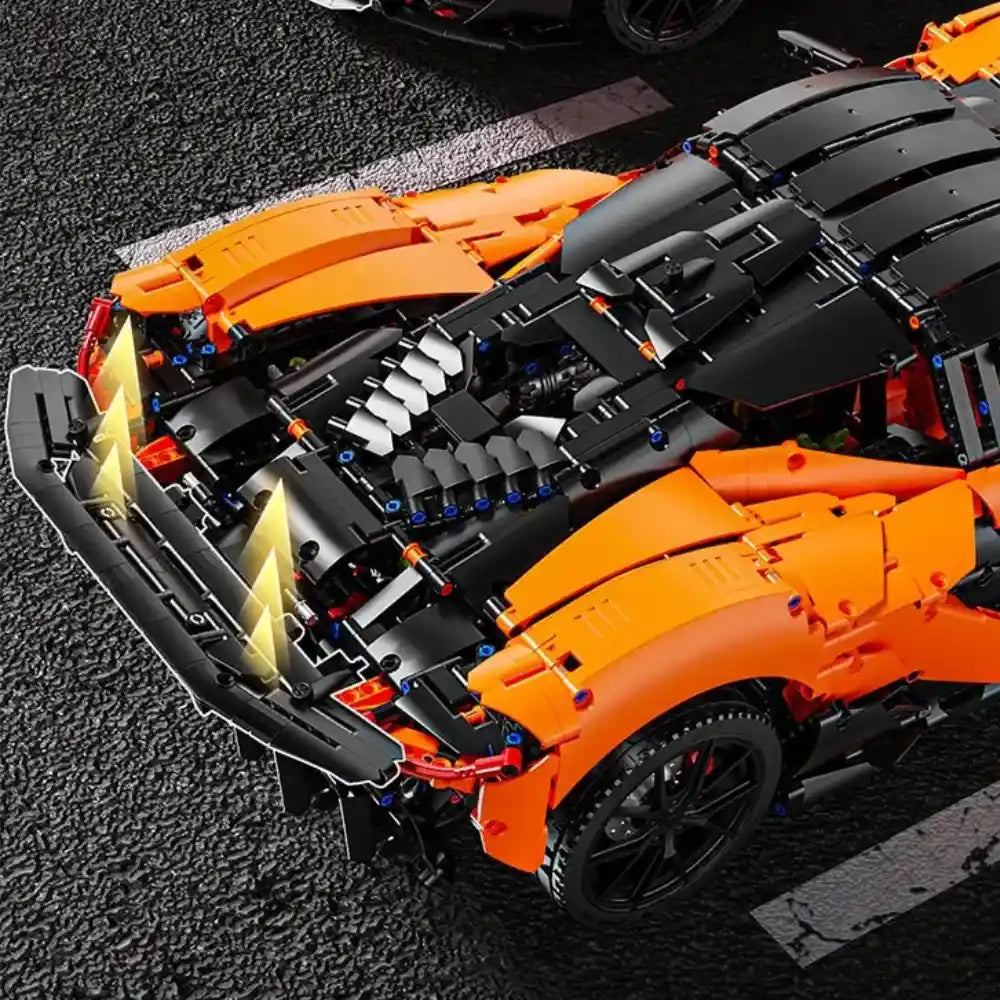 British Hypercar W1 – brick-built display model made from building blocks