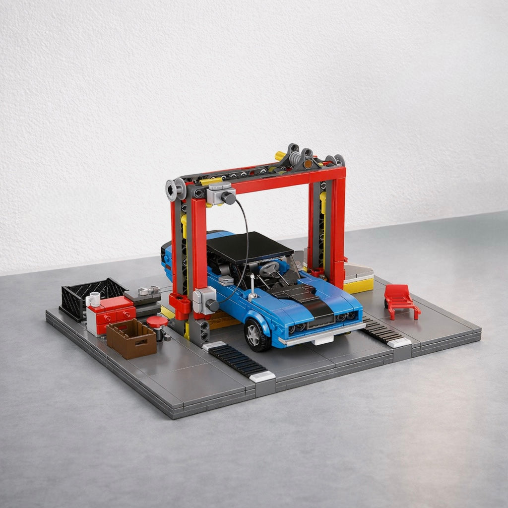 70s American Auto Repair Shop – Mould King 24086 – Power Brickz