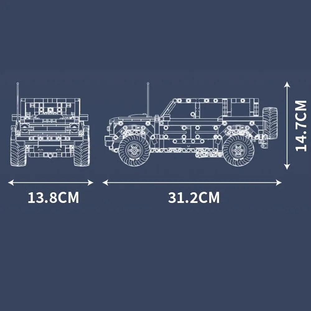 Classic Off Road Icon - Building Blocks Set | Power Brickz