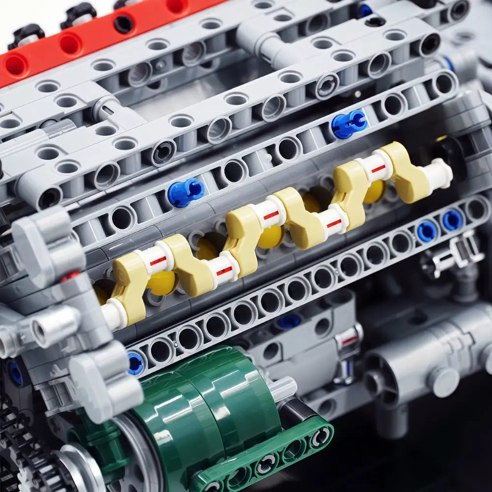 Italian V12 NA Hypercar Engine – brick-built display model made from building blocks