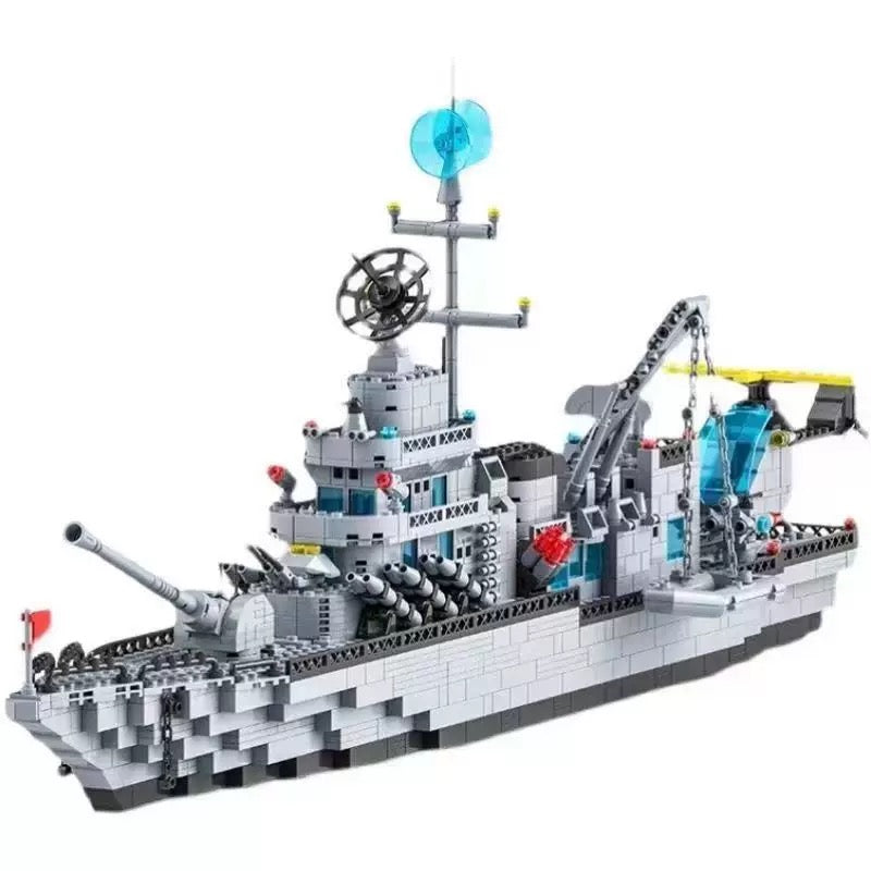 USS Ticonderoga – brick-built display model made from building blocks