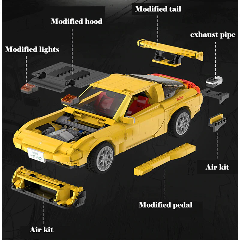 Initial D FD3S RX-7 | 1655pcs — view 9 | Power Brickz