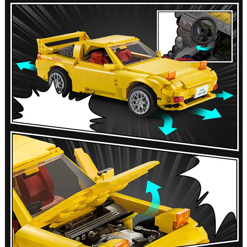 Initial D FD3S RX-7 | 1655pcs — view 7 | Power Brickz