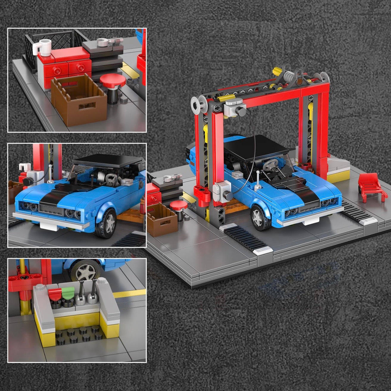 70s American Auto Repair Shop – Mould King 24086 – Power Brickz