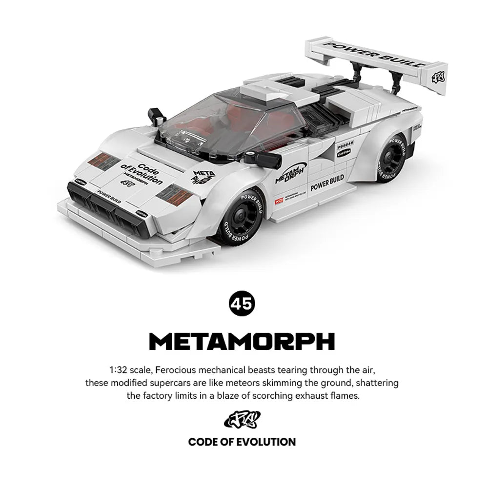 Metamorph Countach – brick-built display model made from building blocks