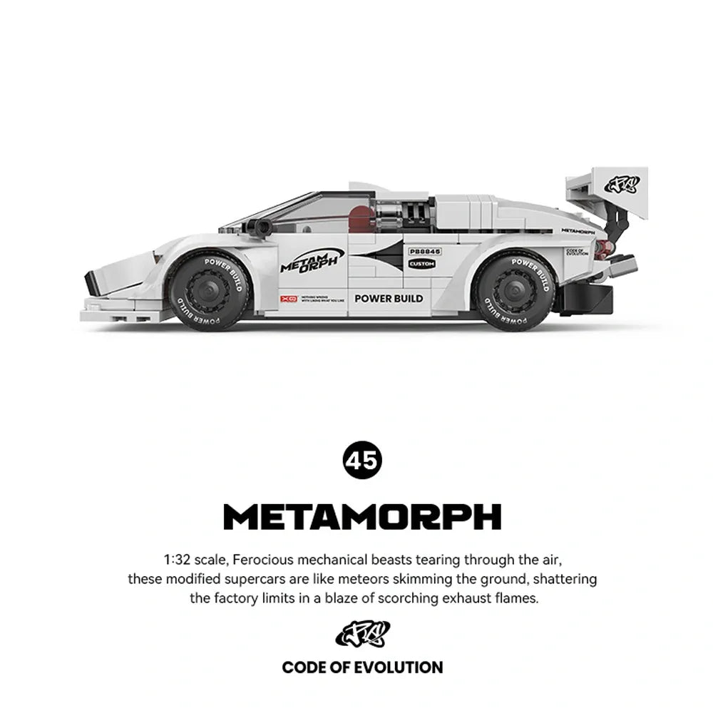 Metamorph Countach – brick-built display model made from building blocks
