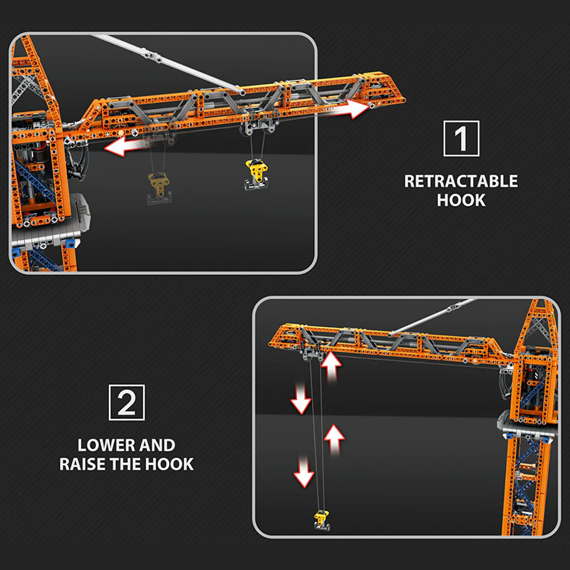 Motorized Tower Crane - Building Set | Power Brickz