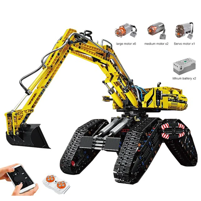 RC Morphing Excavator - Building Set | Power Brickz