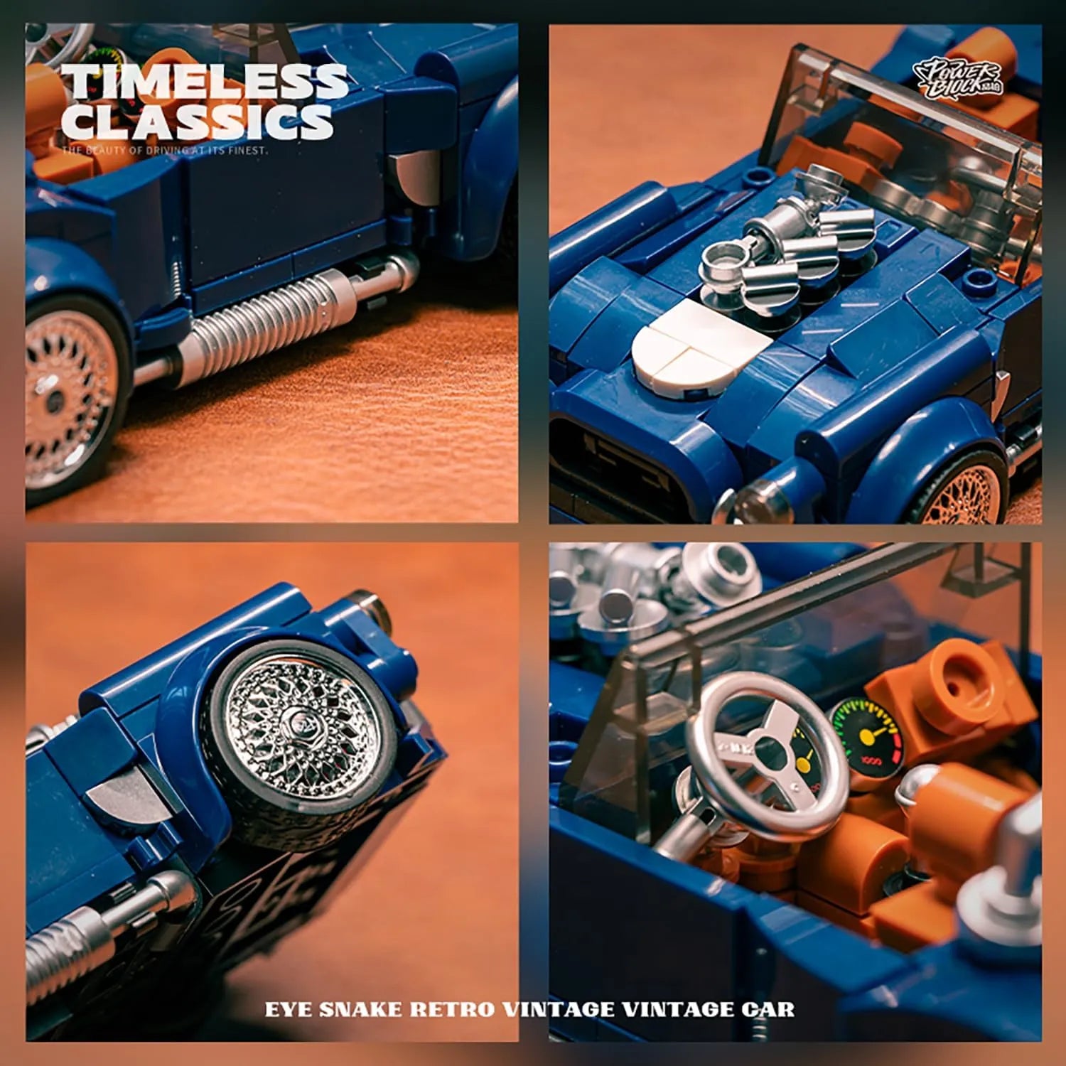 Shelby Cobra 427 – brick-built display model made from building blocks