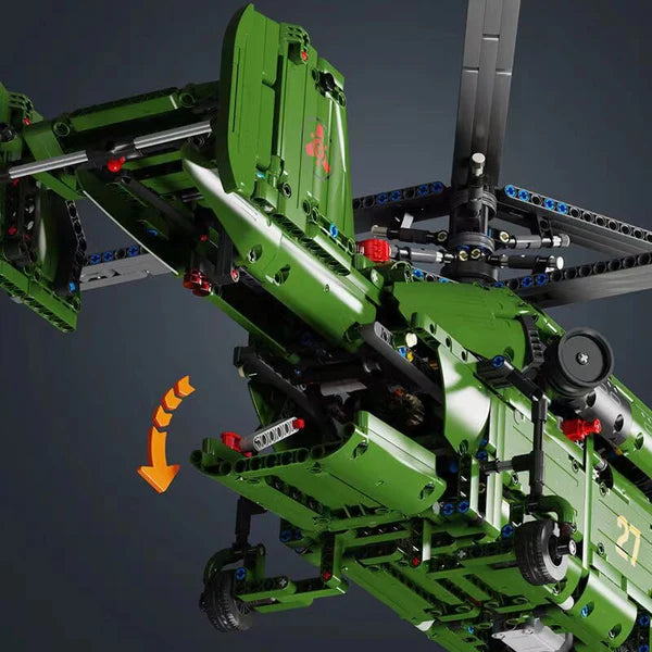 Ka-27 Helicopter – brick-built display model made from building blocks