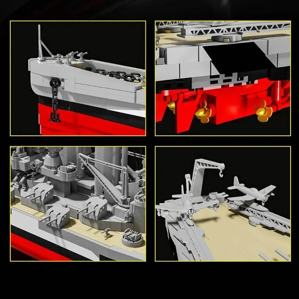 The North Carolina Battleship – brick-built display model made from building blocks