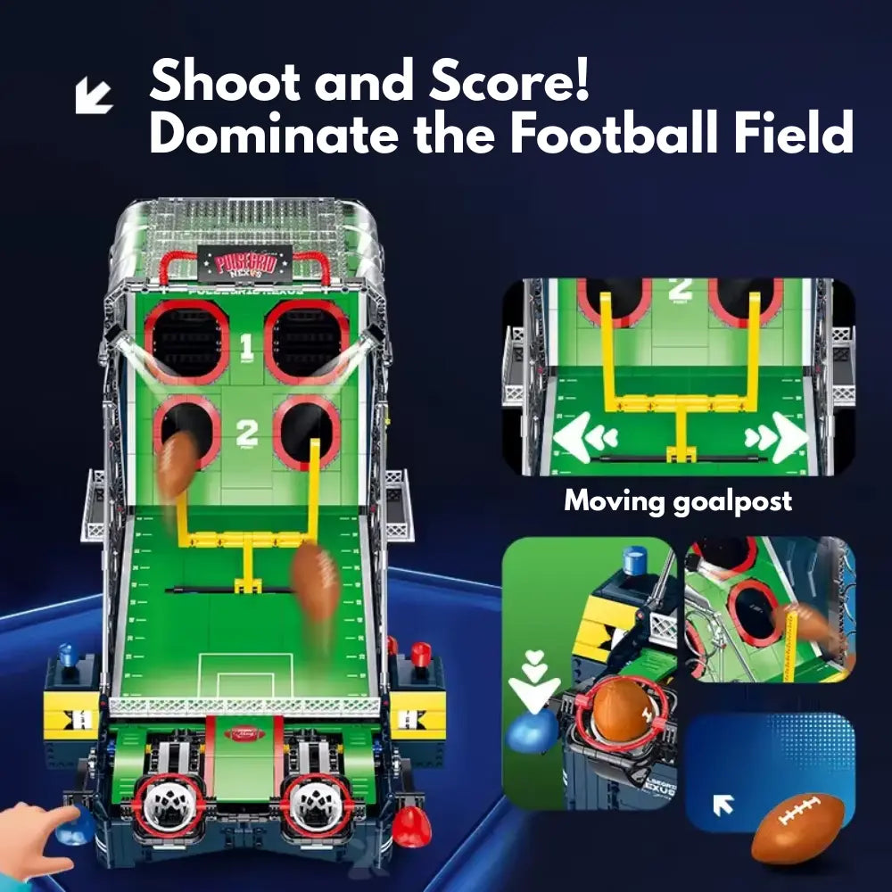 US Football Quaterback Game – brick-built display model made from building blocks