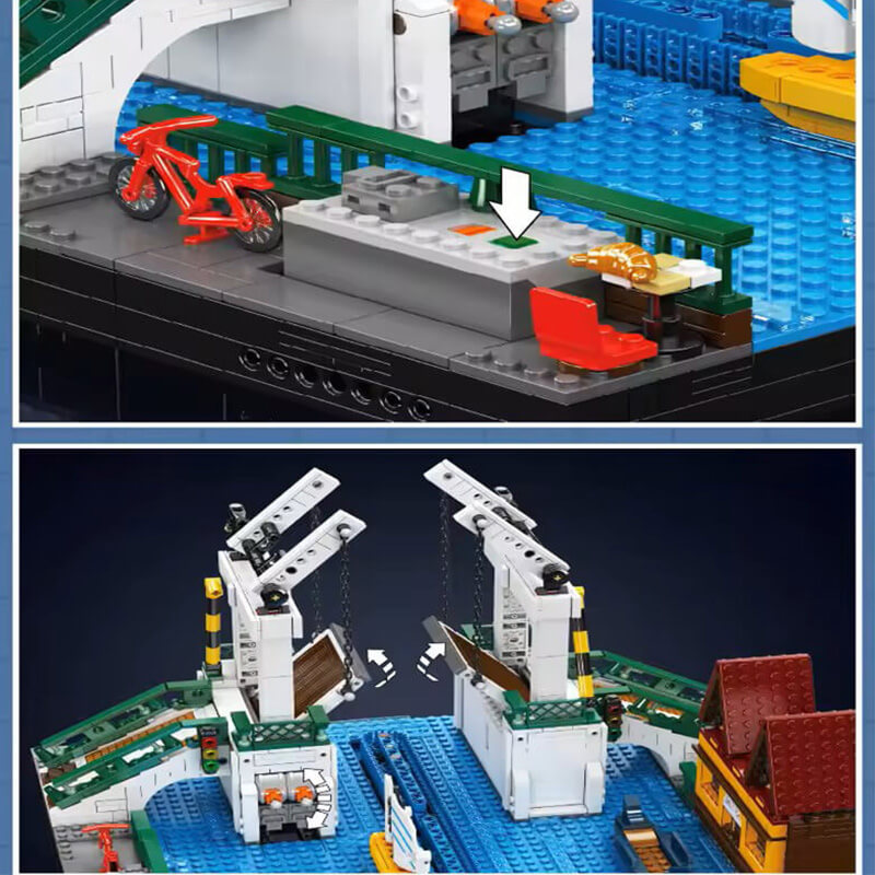 Motorized Nordic Drawbridge - Building Blocks Set | Power Brickz