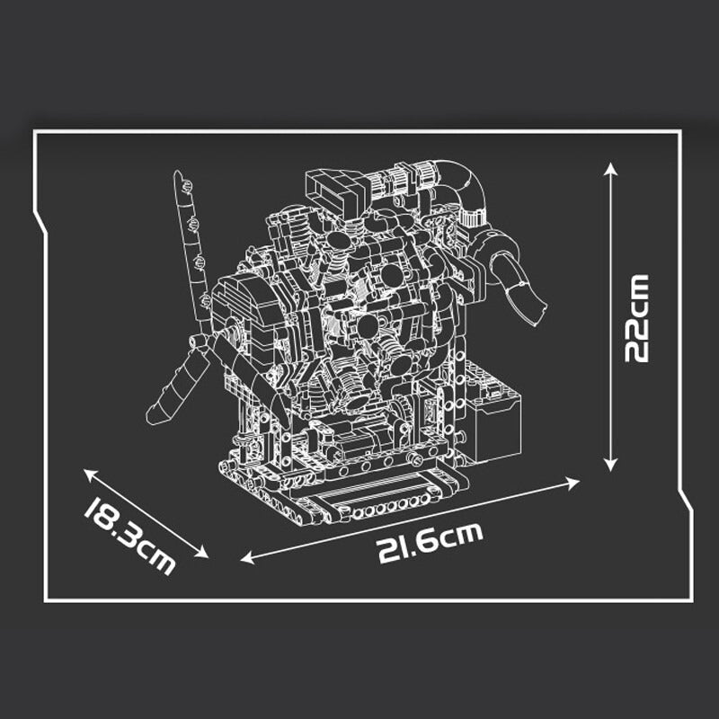 Aero Propulsion Engine Kit | 1147pcs - Power Brickz