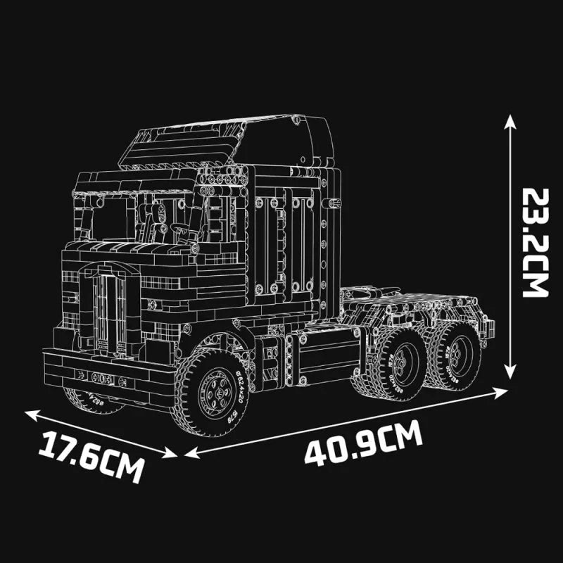 Aerodyne Tractor Truck Technic - Building Blocks Set | Power Brickz