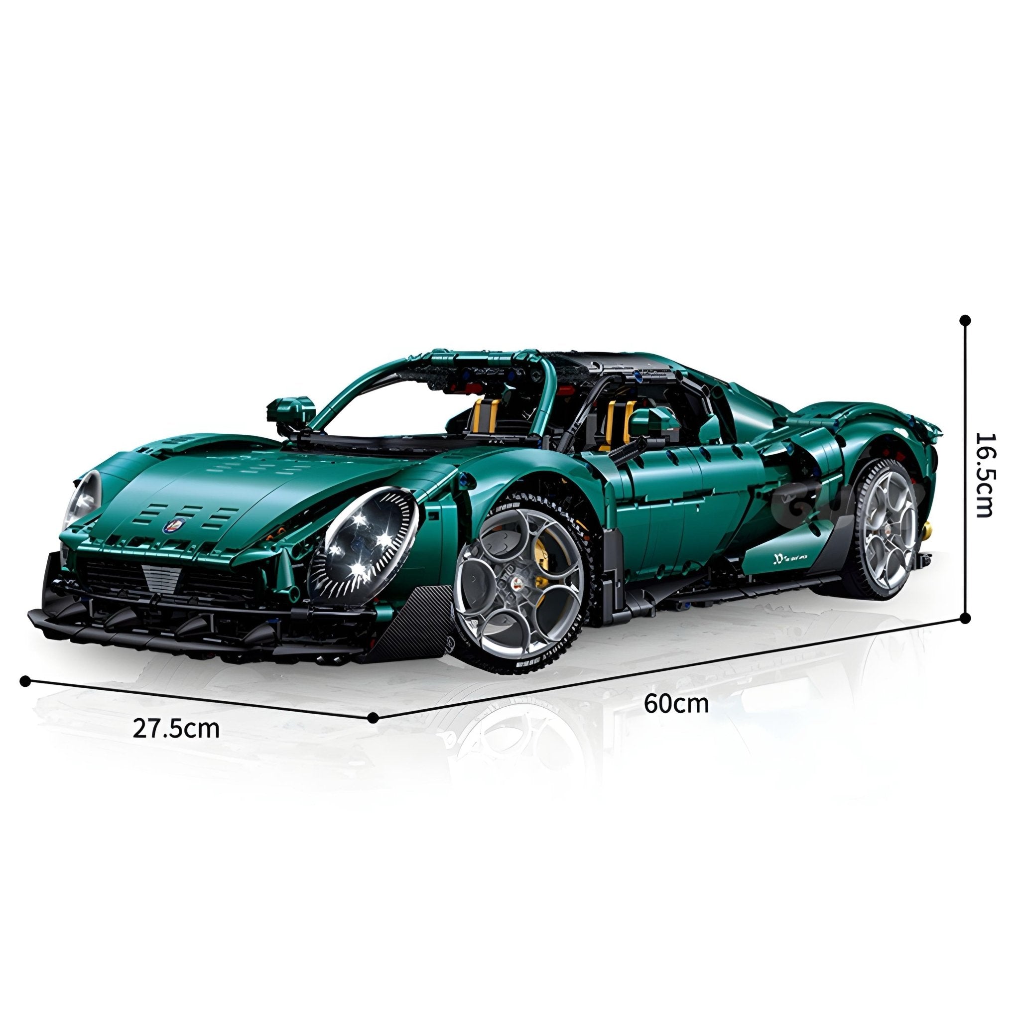 Retro V6Stradale Supercar - Building Blocks Set | Power Brickz