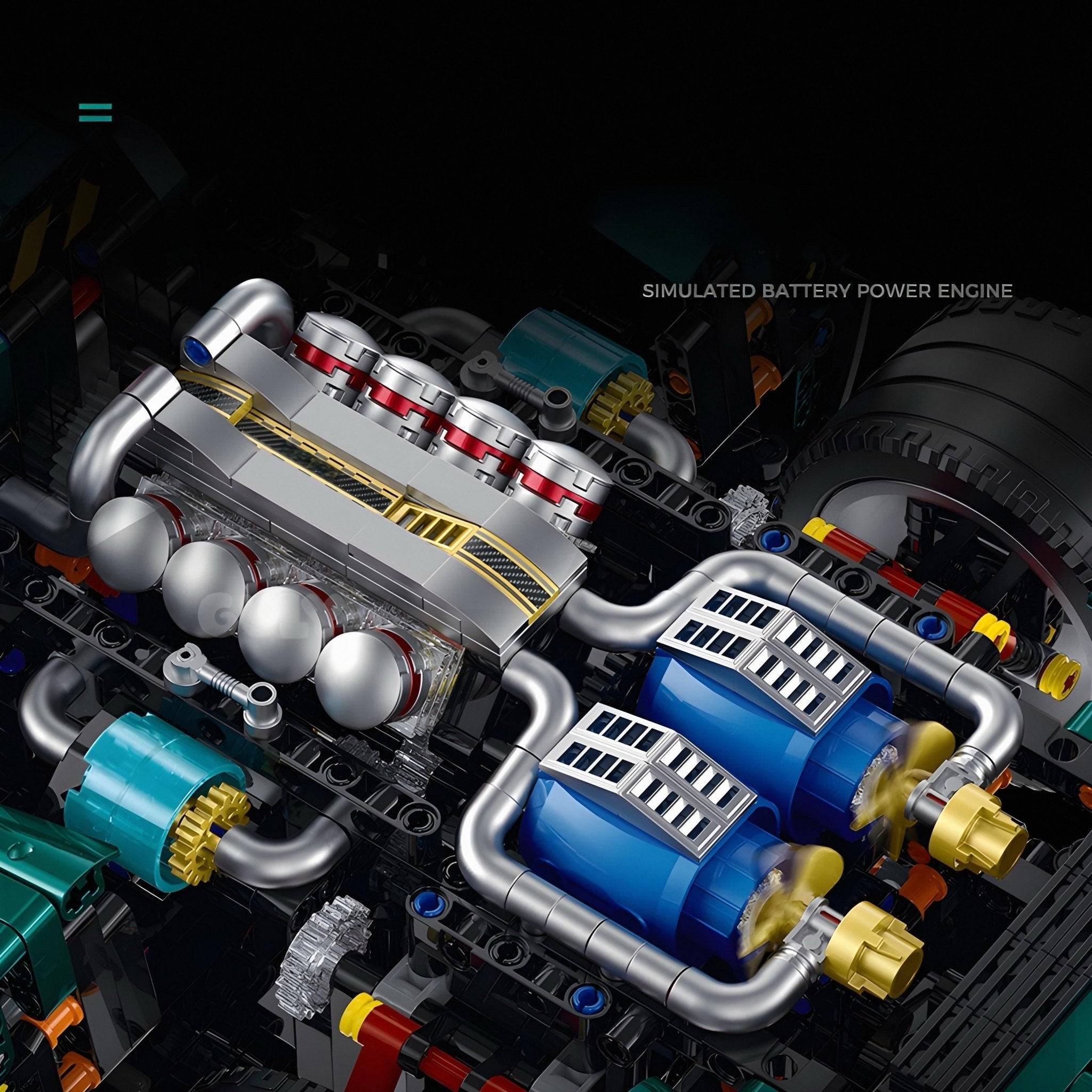 Retro V6Stradale Supercar - Building Blocks Set | Power Brickz