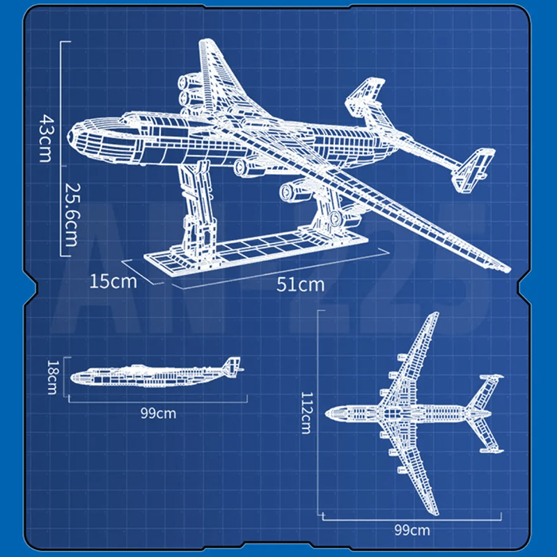 Antonov 225 With Stand - Building Set | Power Brickz