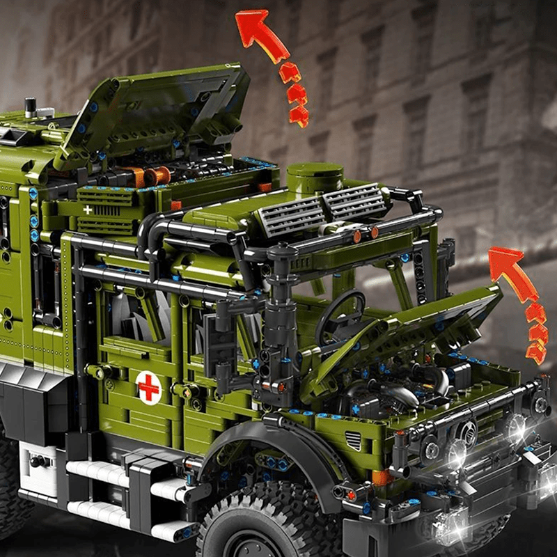 Armoured Military Ambulance - Building Set | Power Brickz