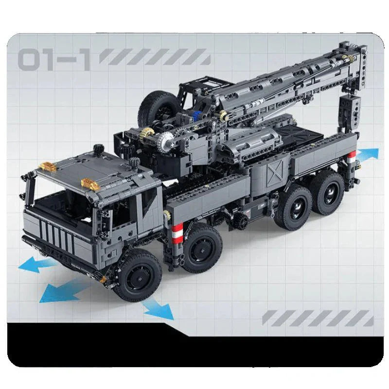 Armored Military Crane Truck - Building Blocks Set | Power Brickz