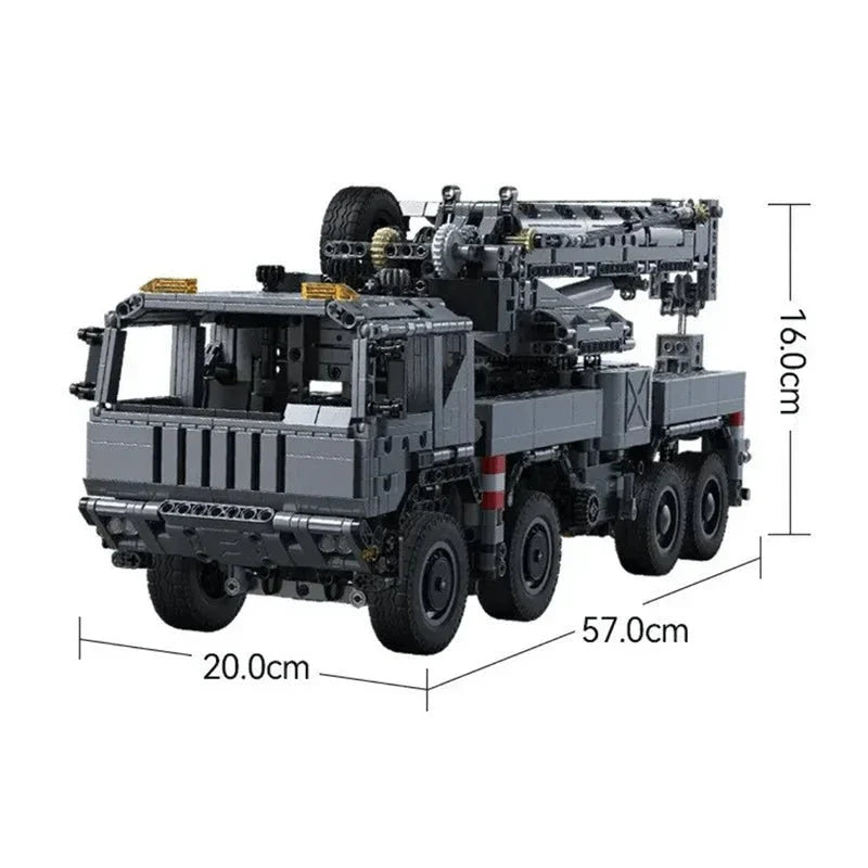 Armored Military Crane Truck - Building Blocks Set | Power Brickz