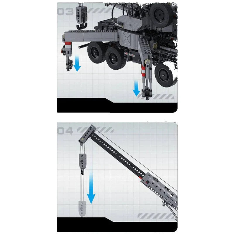 Armored Military Crane Truck - Building Blocks Set | Power Brickz