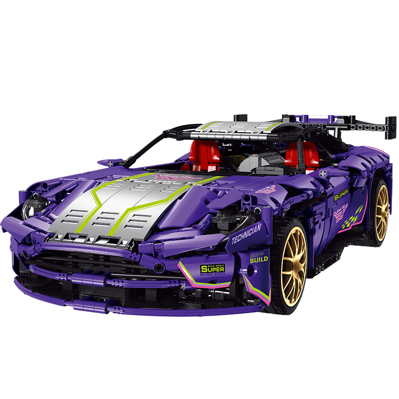Purple GT Vantage Grand Tourer - Building Blocks Set | Power Brickz