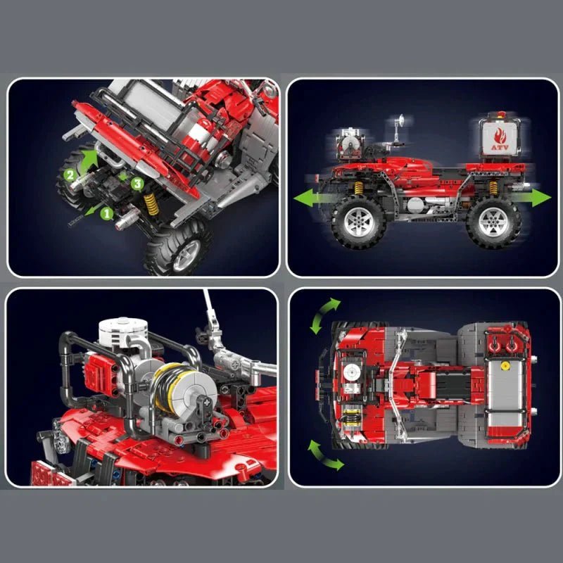 ATV Fire Rescue Unit | 2100pcs - Power Brickz
