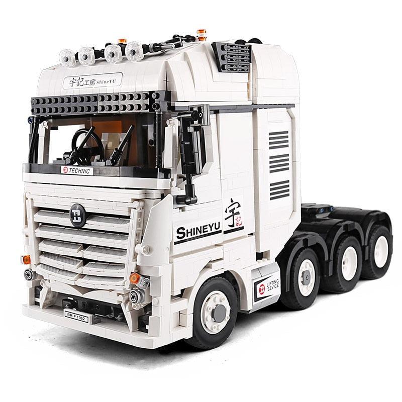 Heavy-Duty Trailer Truck - Building Blocks Set | Power Brickz