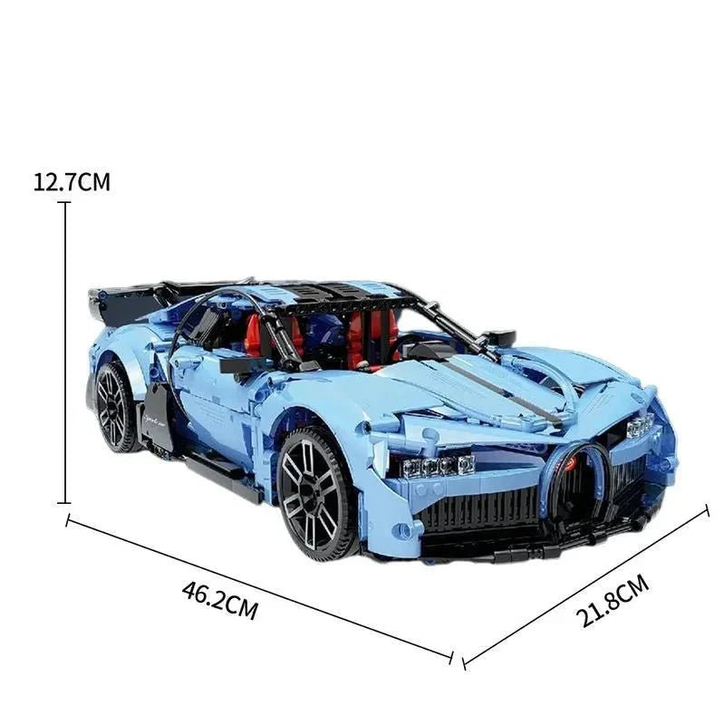 Blue Quad-Turbo WHyper GT - Building Blocks Set | Power Brickz