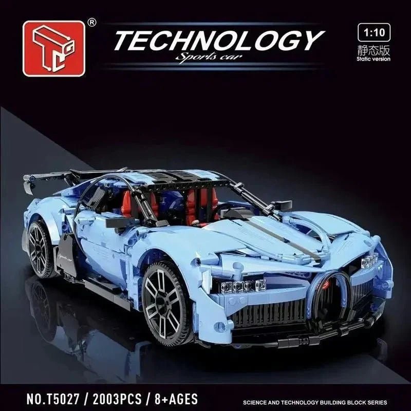 Blue Quad-Turbo WHyper GT - Building Blocks Set | Power Brickz