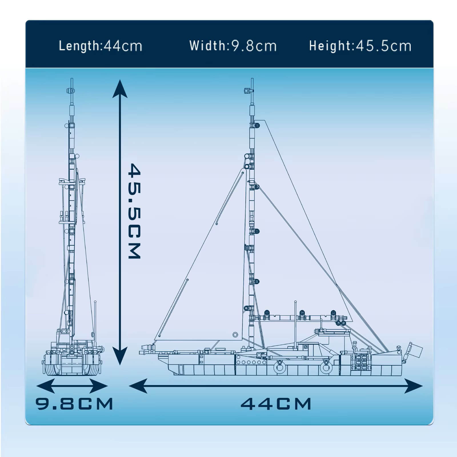 Bluewater Ocean Sailboat | 766pcs - Power Brickz
