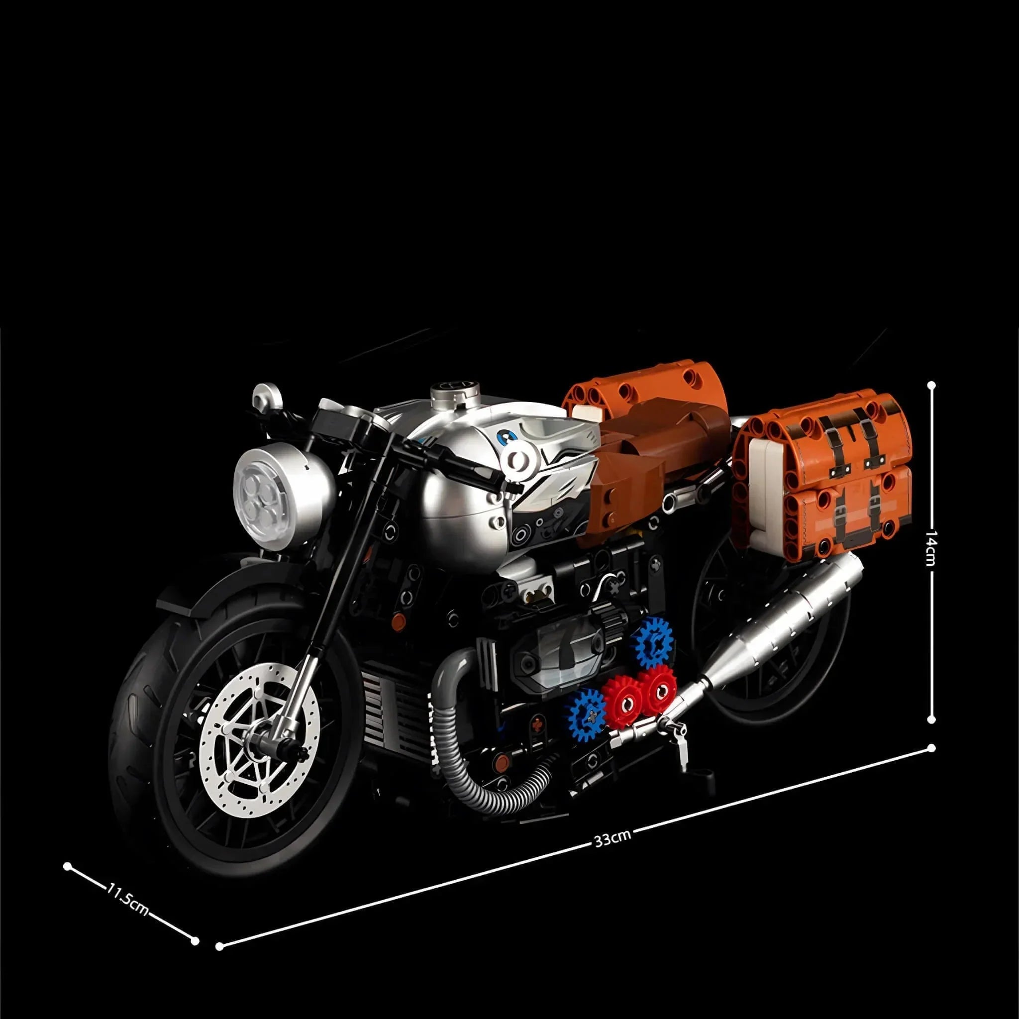 Retro Classic Motorcycle - Building Set | Power Brickz